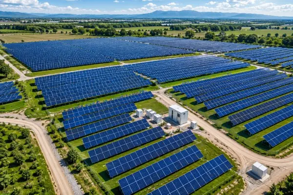 Utility-scale ground-mounted solar farm